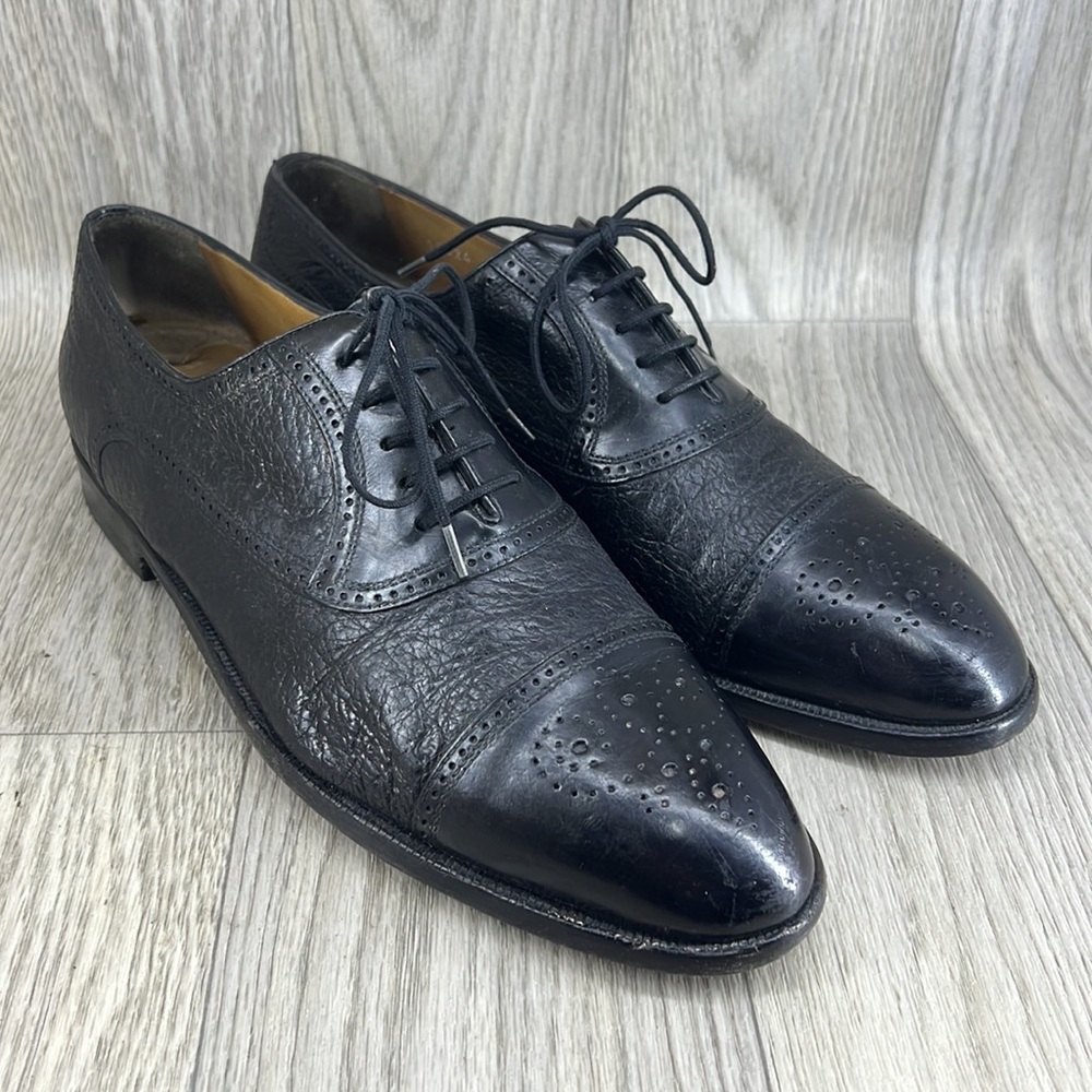 Moreschi Black Leather Oxford